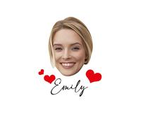 Personalised Temporary Tattoos Custom Temporary Tattoos with Face Name Heart Custom Fake Face Tattoo Personalised Tattoos Stickers for Wedding Bachelorette Party Couple