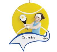 Personalised Tennis Ornament 2025 - Fast & Free 24h Customisation - Sport Christmas Ornaments for Tree - Custom Gift Wrapped Serve Girl Keepsake for Players, Fans