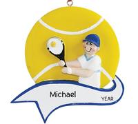 Personalised Tennis Ornament 2025 - Fast & Free 24h Customisation - Sport Christmas Ornaments for Tree - Custom Gift Wrapped Serve Boy Keepsake for Players, Fans