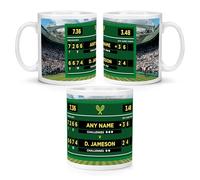 Personalised Tennis Scoreboard Grass 10oz Mug Cup Name & Opponent Sections Can Be Changed