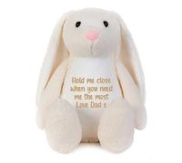Personalised Text & Record-A-Voice Keepsake Memory Bunny - Cream | Custom Message & Voice Recording | Sympathy Gift, Remembrance