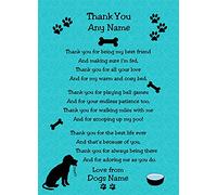 Personalised Thank You Card from The Dog Verse Greeting Card (Turquoise)