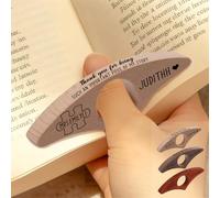 Personalised Thank You for Being Such an Important Piece of My Story Book Page Holder Custom Name Wood Thumb Page Spreader Holder for One-Handed Reading Gift for Book Lover Xmas (Style 6)