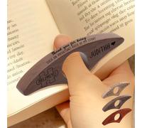 Personalised Thank You for Being Such an Important Piece of My Story Book Page Holder Custom Name Wood Thumb Page Spreader Holder for One-Handed Reading Gift for Book Lover Xmas (Style 12)