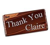 Personalised Thank You Milk Chocolate Bar Great Gift Present Idea N41 for him her, Mum, Dad, Wedding, Teacher Any Occasion