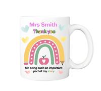 Personalised Thank You Mug - Gift for Teacher, Childminder, Foster Carer or Key Worker - Appreciation Present with Custom Name - Thoughtful End of Term or Farewell Gift Idea