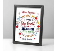Personalised Thank You Teacher Gifts for Women End of School Term TA Nursery Leaving Poem Gift for Teachers Teaching Assistants Nursery Teachers Any Name A5 A4 Framed Prints (Little Minds)