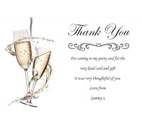 Personalised Thank You/Thankyou Cards Ref TH2 Can be made for ALL OCCASIONS, Birthday/Engagement/Wedding/Christening/Holy Communion ect... (40)