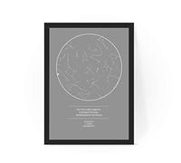 Personalised The night we met Star map chart astronomical poster print, framed/unframed (A4 print with frame)