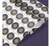 Personalised "The Nuke" Dartboard Wrapping Paper | Luke Littler Themed Gift Wrap | Custom Name and Age | Darts Birthday Wrapping Paper | 61cm Wide Rolls