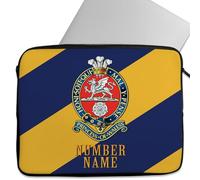 Personalised The Princess of Wales Royal Regiment Laptop Sleeve Case Military iPad Case British Army Zip Pouch Protective Carry Travel Bag Gift Dad Grandad Birthday Gift (Medium - 10.2" - 13.5")