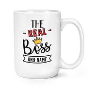 Personalised The Real Boss 15oz Large Mug Cup