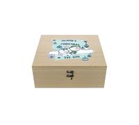 Personalised The Snowman and the Snowdog® Large Wooden Christmas Eve Box Personalised Memento Company Brown One Size