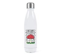 Personalised There's So Mushroom in My Heart for You Double Wall Water Bottle Insulated Stainless Steel Sports Drinks 500ml White