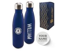 Personalised Thermal Bottle, Made with Official Rangers F.C. Flask Painted, Customise with Any Name, 500ml/17oz Capacity, Gift Boxed, Gift for Him, Stainless Steel Vacuum Bottle