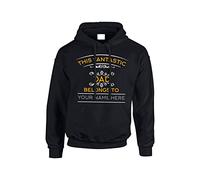 Personalised This Fantastic Dad Belongs to Mens Hoodie Adult Unisex Printed Tops, Custom Any Names,Gift for Father From Daughter & Son Black L
