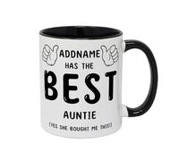 Personalised This Guy Has The Best Auntie Mug - Funny Ceramic Coffee Mug for Birthday - 11oz White Mug - UK Handmade Gift