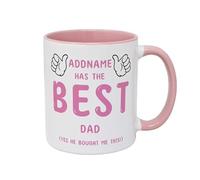 Personalised This Guy Has The Best Dad Mug - Funny Ceramic Coffee Mug for Birthday - 11oz White Mug - UK Handmade Gift