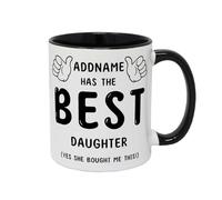 Personalised This Guy Has The Best Daughter Mug - Funny Ceramic Coffee Mug for Father’s Day - 11oz White Mug - UK Handmade Gift