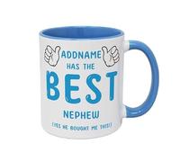 Personalised This Guy Has The Best Nephew Mug - Funny Ceramic Coffee Mug for Birthday - 11oz White Mug - UK Handmade Gift