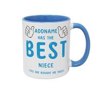 Personalised This Guy Has The Best Niece Mug - Funny Ceramic Coffee Mug for Birthday - 11oz White Mug - UK Handmade Gift