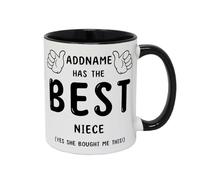 Personalised This Guy Has The Best Niece Mug - Funny Ceramic Coffee Mug for Birthday - 11oz White Mug - UK Handmade Gift