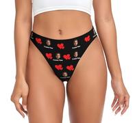 Personalised Thong women personalised underwear Custom thongs with face Photo Name customized lingerie valentines gifts for girlfriend ladies knickers sexy string birthday funny gifts for her
