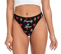 Personalised Thong women personalised underwear Custom thongs with face Photo Name customized lingerie valentines gifts for girlfriend ladies knickers sexy string birthday funny gifts for her