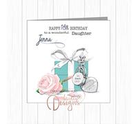 Personalised Tiffany Birthday Card Chic Daughter Sister Mum Goddaughter Niece Best Friend 16th 18th 21st 30th 40th 50th