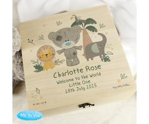 Personalised Tiny Tatty Teddy Jungle Animals Keepsake I Safari Baby Christening