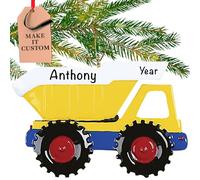 Personalised Tipper Lorry Ornament 2025 - Fast & Free 24h Customisation - Kids Christmas Ornaments for Tree - Custom Gift Wrapped Dumper Construction Vehicle Keepsake for Girls, Boys