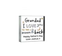 Personalised To the Moon and Back Crystal Token Personalised Memento Company Clear One Size
