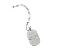 Personalised 'To The Moon & Back...' Stainless Steel Dog Tag Necklace Personalised Memento Company Metallic Silver One Size