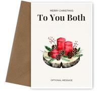 Personalised To You Both Christmas Card with Festive Candles - Fun and Unique Christmas Card for To You Both, Festive Candles