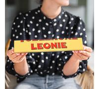 Personalised Toblerone bar with Name & Message - Christmas Chocolate Gift - Personalise the Toblerone bar with the name of your choice, Milk chocolate with honey-almond nougat (360 Grams)