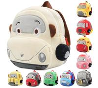 Personalised Toddler Backpack for Boys 3D Car Vehicle Design Kids Rucksack Custom Name Embroidery Nursery Kindergarten Preschool
