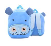 Personalised Toddler Backpack Waterproof Kids Animal Backpack for Boys Girls, Custom Name Nursery School Bag for Toddlers 1-5 Years Old (hippopotamus)