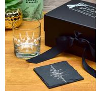 Personalised Top Dad Tumbler and Coaster Gift Set