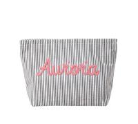 Personalised Tote Bag, Personalised Embroidered Name Organiser Bag - Custom Large Capacity Bubble Fabric Handbag, Foldable Lightweight Shopper, Gift for Women Her (Khaki)