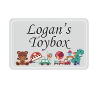 Personalised Toybox Kids Bedroom Door Sign - Personalised For You - Any Name! Door Plaque,Girls/Boys,Nursery,Decor,Kids Room,Animals,Playroom