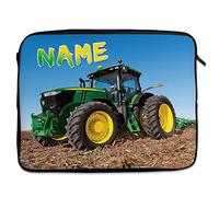 Personalised Tractor Tablet Sleeve Laptop Case Boys iPad Zip Pouch Protective Carry Travel Bag Farm Tractors Birthday Gift ST753 (Medium 10” - 13.5”)