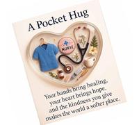 Personalised Transparency Heart Heartwarming Customizable Hug Card Acrylic Materials for Nurses Appreciation Nurse Love Card