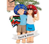 Personalised Travel Ornament 2025 - Fast & Free 24h Customisation - Couple Christmas Ornaments for Tree - Custom Gift Wrapped Souvenir Keepsake for Honeymooners, Travelers, Holidaymakers (Mexico)