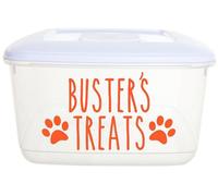 Personalised Treats Vinyl Sticker Decal Transfer Label for Pet Food Container Cat Dog Home, Kitchen, Storage, Organisation (Large - 20cm wide x 11.7cm high)