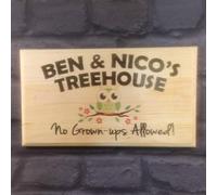 Personalised Treehouse Plaque/Sign/Gift Owl House Home Shed Kids Boys Den Toys Garden