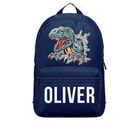 Personalised Trex Mini Back Pack - Custom School Bags for Boys, Starting Nursery and Returning Back to School,Toddler Accessories, One Size, Navy