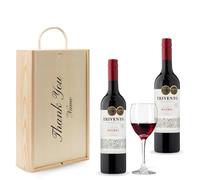 Personalised Trivento Red Wine Gift Set - (2 x 75cl) (Thank You, 750ml, Red Wine)
