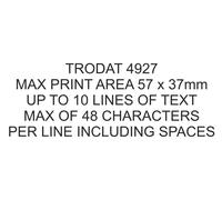 PERSONALISED TRODAT 4927 SELF INKING RUBBER STAMP, 10 lines, ADDRESS, NAME, LOGO