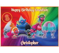 Personalised Trolls Inspired Birthday Card (Whole Gang)