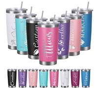 Personalised Tumblers Custom 20 Oz Travel Mugs with Lids Personalised Insulated Tumbler Cups Stainless Steel Double Wall Engraved with Name Gifts for Men Women Christmas